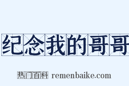 纪念我的哥哥是什么意思的图片